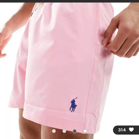 NEW Polo Ralph Lauren Men’s Traveler Swim Trunks Pink 5 3/4” Liner Size XXL - Picture 2 of 6